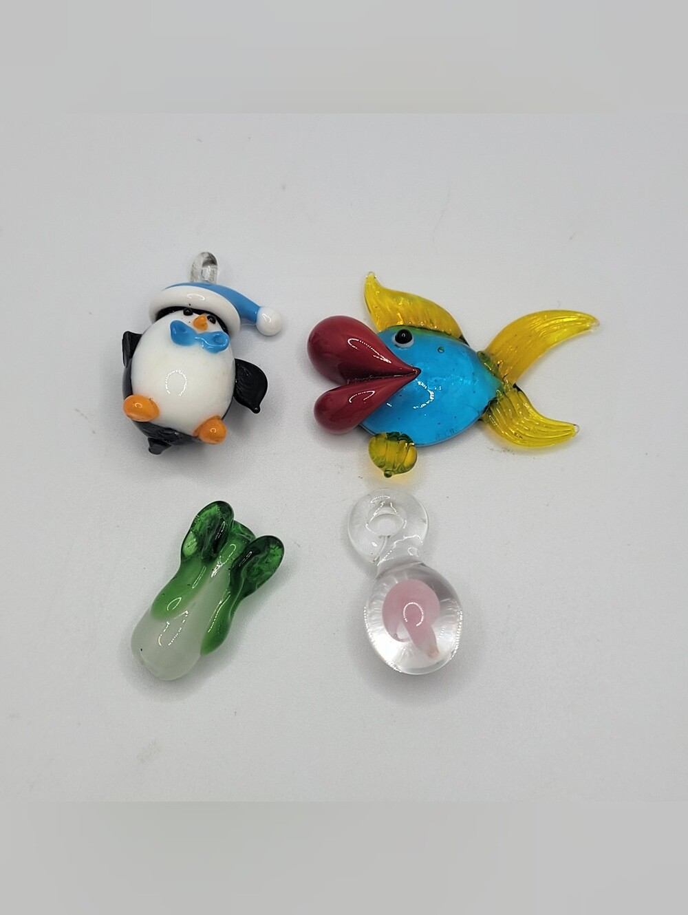 Glass Bird & Penguin Decorative Charms